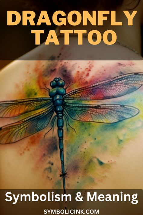 Dragonfly Tattoo Meaning Small Colorful Dragonfly Tattoos, Dragon Fly Sleeve Tattoo, Dragonfly Tattoo Meaning Woman, Infinity Dragonfly Tattoo For Women, Dragonfly Tattoo For Men, Sunflower Dragonfly Tattoo, Mens Dragonfly Tattoo, Dragonfly Tattoo Sleeve, Colored Dragonfly Tattoo