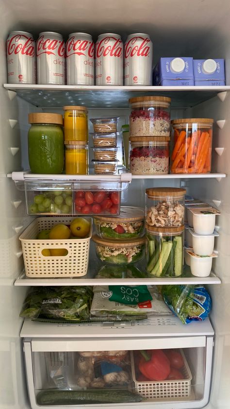 Fridge Organization Aesthetic, Fridge Aesthetic, Bean Cheese Dip, Aesthetic Organization, Organization Aesthetic, Shake Diet, Fridge Decor, Refrigerator Organization, Fridge Organization