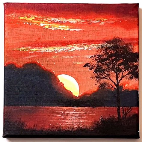 Red Sunset Acrylic Painting | art, artist, work of art, art of painting | Red Sunset Acrylic Painting #art #artist #artwork #acrylic #painting #eldrawingarts #sunsetpainting #acrylicpainting | By El Drawing Arts | Facebook Acrylic Painting Landscape, Sunset Acrylic Painting, Sunset Acrylic, Landscape Acrylic Painting, Sunset Painting Acrylic, Drawing Arts, Landscape Acrylic, Artwork Acrylic, Artist Work