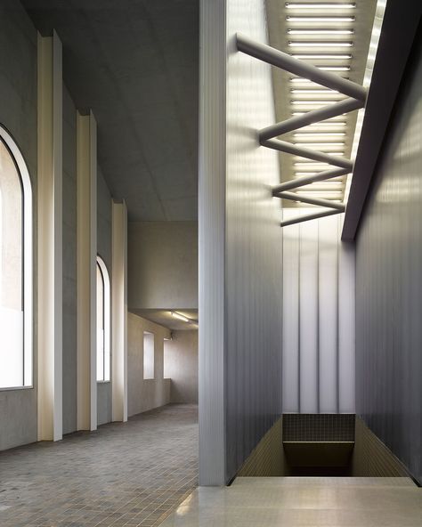 New Milan venue of Fondazione Prada Architectural project by OMA Oma Architecture, Luxury Hotel Design, Prada Milano, Rem Koolhaas, Hotel Interior Design, Lobby Design, Structure Architecture, Amazing Spaces, Space Architecture