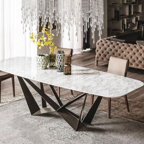 New Hit In The World: Marble Tables That Fit Into Every Interior Design Marble Tables Design, Ceramic Dining Table, Marble Top Dining Table, Marble Dining Table, Pub Table Sets, Stone Dining Table, Metal Dining Table, Luxury Dining Room, Marble Table Top