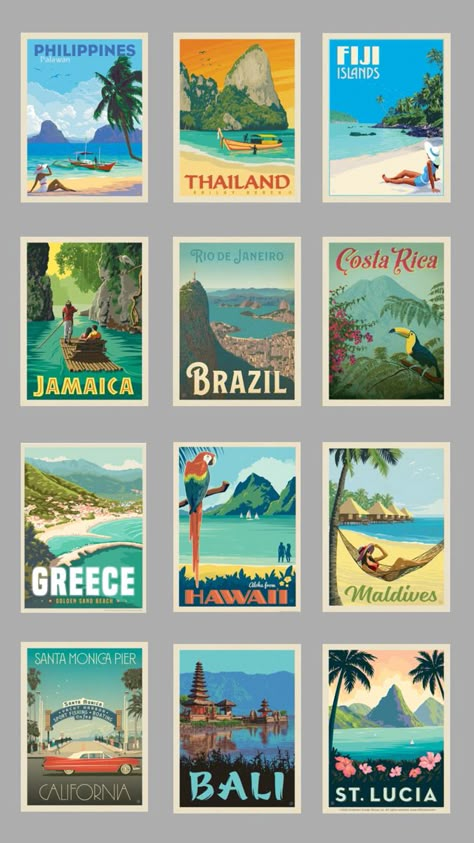 #brasil#bali#costarica#jamaica#fiji#thailand Fiji Illustration, Thailand Collage, Fiji Poster, Fiji Wallpaper, Fiji Aesthetic, Jamaica Aesthetic, Calender Ideas, Thailand Poster, Philippines Palawan