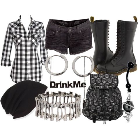 "Untitled #396" by littlemisstoxin on Polyvore Metal Outfit, Best Hair Dye, Scene Girls, Scene Fashion, Emo Outfits, Jewelry Outfit, Festival Outfits, Gothic Fashion, Cool Outfits