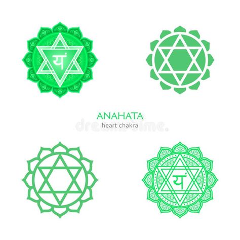 Anahata, Heart Chakra Symbol. Colorful Mandala. Vector Illustration Stock Vector - Illustration of exercise, energy: 170009991 Heart Chakra Drawing, Anahata Chakra Tattoo, Anahata Tattoo, Chakra Symbols Art, Heart Chakra Art, Heart Chakra Tattoo, Chakra Elements, Heart Chakra Mandala, Heart Chakra Symbol