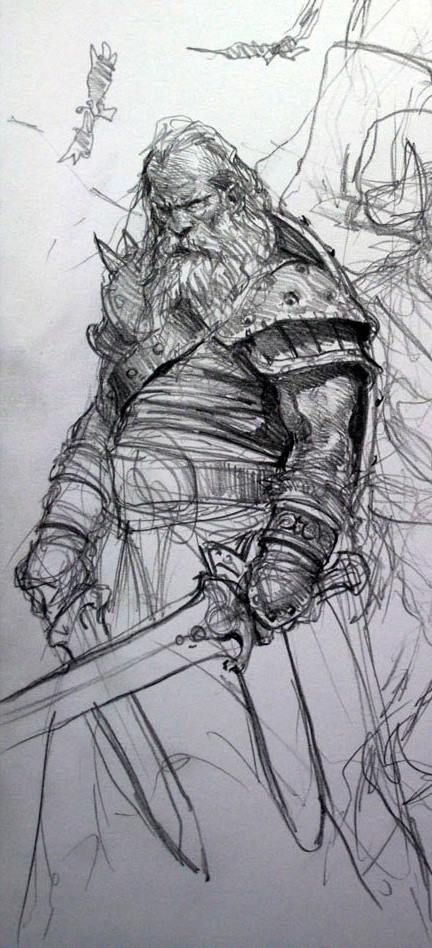 untitled by Karl Kopinski Karl Kopinski, Drawing 101, Awesome Drawing, Drawing Couple, Character Drawings, Heroic Fantasy, Charcoal Sketch, Comic Characters, Creative Drawing