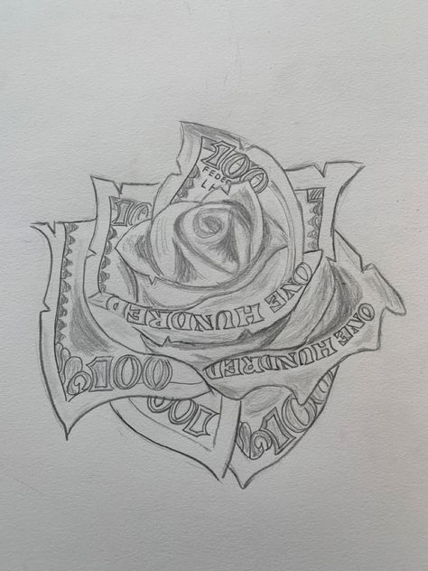 Rose, one hundred dollars, pencil art, pencil sketch, pencil drawing, #rose #money #pencil #pencildrawing #pencilart #pencilsketch Money Rose Drawing, Money Drawing Sketches, Jail Mail Ideas Love Letters, Money Sketch, Sketch Pencil Drawings, Drawing Of Roses, Rose Money, Couples Canvas Painting, Draw Love