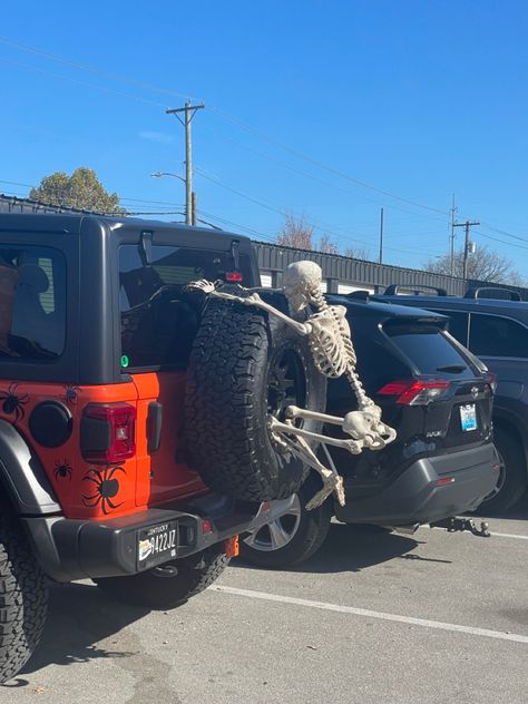 Decorate Jeep For Halloween, Halloween Jeep Wrangler Decorations, Halloween Jeep, The Zombie Apocalypse, Jeep Decals, Zip Ties, Zombie Apocalypse, Jeep Life, Future Car