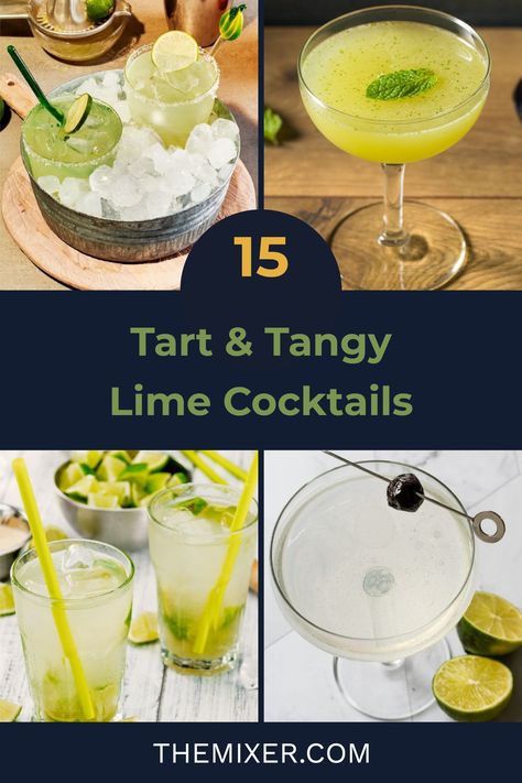 Cocktails With Lime, Cocktails With Lime Juice, Key Lime Pie Drinks Cocktails, Lime Beverages, Lime Rum Cocktail, Lime Gin Cocktail, Lime Cocktail Recipes, Lime Cocktails, Manly Cocktails