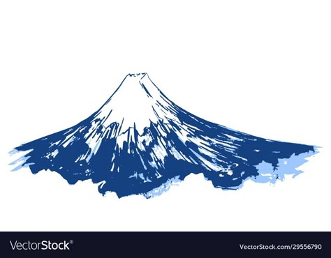 Mount Fuji Tattoo Simple, Japan Mountains Drawing, Japanese Mountain Art, Sasebo Japan, Mt Fuji Embroidery, Mount Fuji Drawing Japanese Art, Mount Fuji Embroidery, Fuji Mountain Illustration, Mount Fuji Illustration