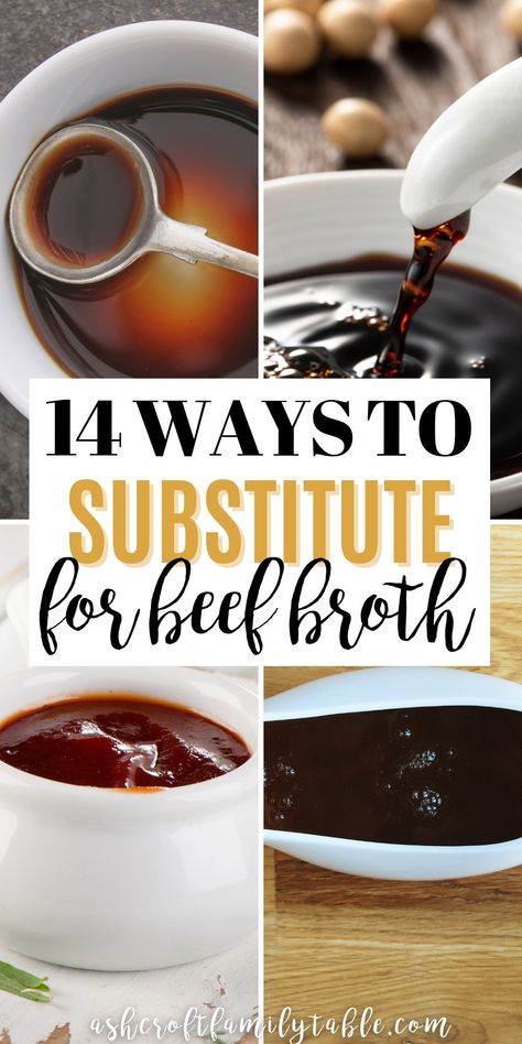 Beef Broth Substitute, Substitute Ideas, Homemade Beef Broth, Ramen Seasoning, Mushroom Broth, Brown Gravy, Beef Bones, Bouillon Cube, Homemade Beef