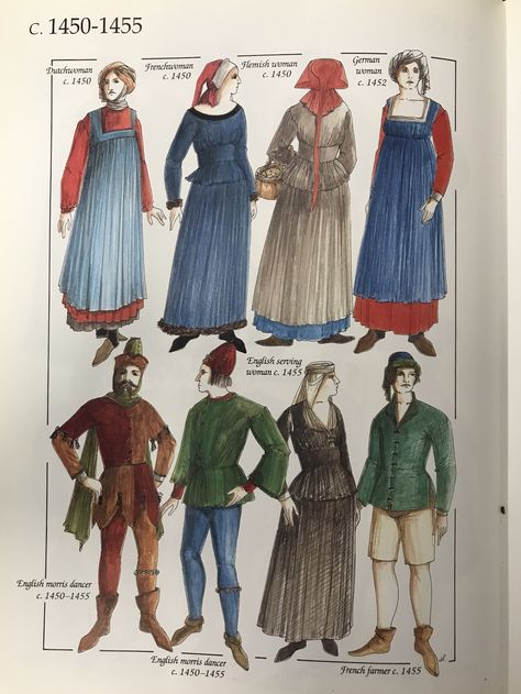 1420s Fashion, 1300s Fashion, 13th Century Fashion, 1400s Fashion, 15th Century Fashion, Middle Ages Clothing, Fashion Timeline, Clothes Pictures, Medieval Woman