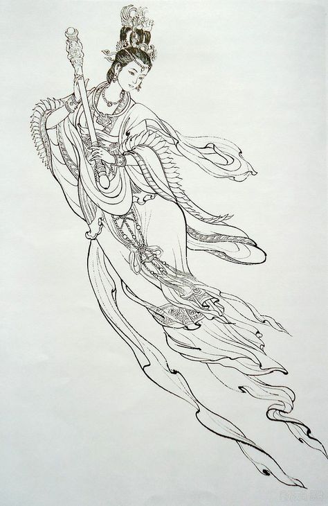 Guanyin Art, Filipino Art, Chinese Illustration, Japan Tattoo Design, Chinese Art Painting, Japanese Artwork, Japanese Tattoo Designs, Abstract Art Wallpaper, Thai Art