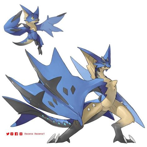 Fakemon Art, Dragon Type Pokemon, Custom Pokemon, Pokemon Rpg, Pokemon Fusion Art, Monster Hunter Art, Mega Pokemon, Oc Pokemon, Pokemon Fanart