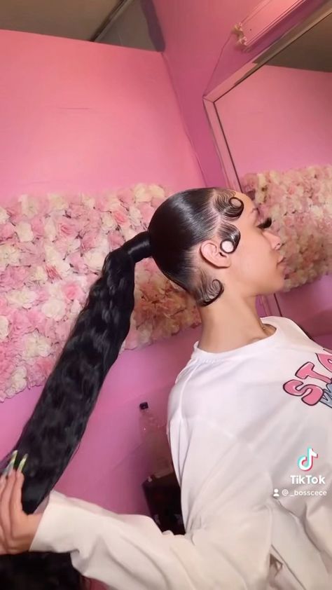 Mid Curly Ponytail, Short Curly Ponytail Hairstyles, Mid High Ponytail, Mid Ponytail Hairstyles, Curly Weave Ponytail Hairstyles, V Part Ponytail, Ponytail Hairstyles Curly, Curly High Ponytail, Mid Ponytail