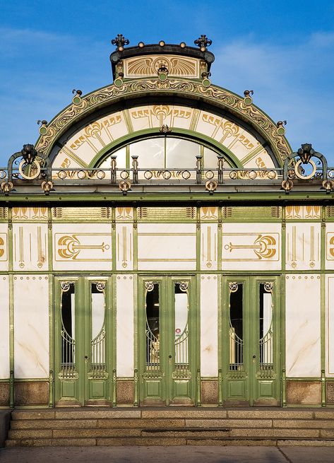 Otto Wagner, Architecture Aesthetic, Nouveau Architecture, Steampunk Aesthetic, Koloman Moser, Vienna Secession, Building Elevation, Art Nouveau Architecture, European Architecture