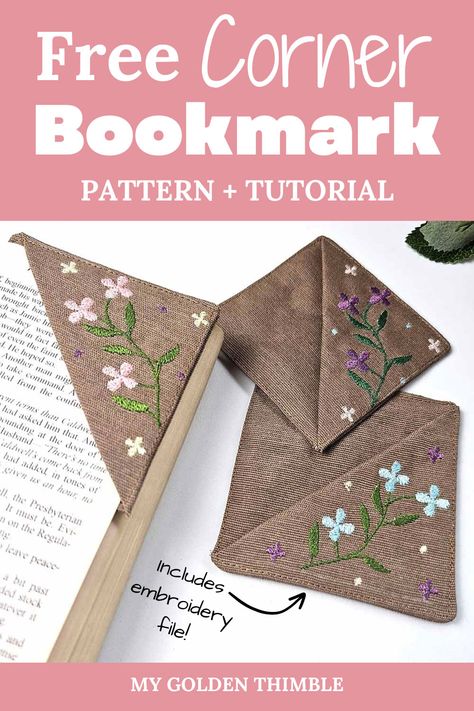 Paper Corner Bookmarks How To Make, Corner Bookmark Pattern Free, Book Markers Ideas Diy Easy, Corner Page Bookmarks Diy, Diy Corner Bookmarks Tutorials, Bookmarks Handmade Diy Tutorials, Diy Bookmarks Corner, Corner Book Marks How To Make, Felt Bookmarks Handmade