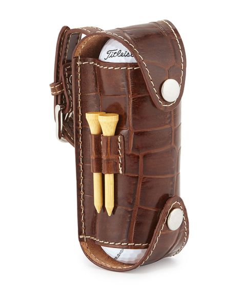 Golf Ball Bag Pattern, Leather Golf Tee Holder, Leather Golf Bag, Cool Golf Bag, Vessel Golf Bags, Golf Diy, Leather Workshop, Last Call, Leather Projects