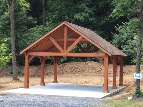 20x20 Gazebo, Carport Design, Picnic Shelter, Diy Carport, Car Ports, Cottage Landscape, Gazebo On Deck, Carport Plans, Pergola Pictures