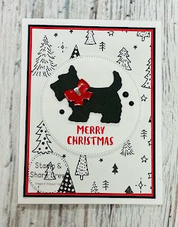 Christmas Scottie Stampin Up Cards, Christmas Scottie, Today's Thought, Pet Holiday Cards, Dog Christmas Card, Embossing Techniques, Scotty Dog, My Wish List, Join My Team