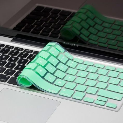 Mint Green Keyboard, Green Keyboard, Macbook Keyboard Cover, Pink Macbook, Macbook Accessories, Macbook Keyboard, Macbook Air Case, Apple Laptop, Keyboard Case