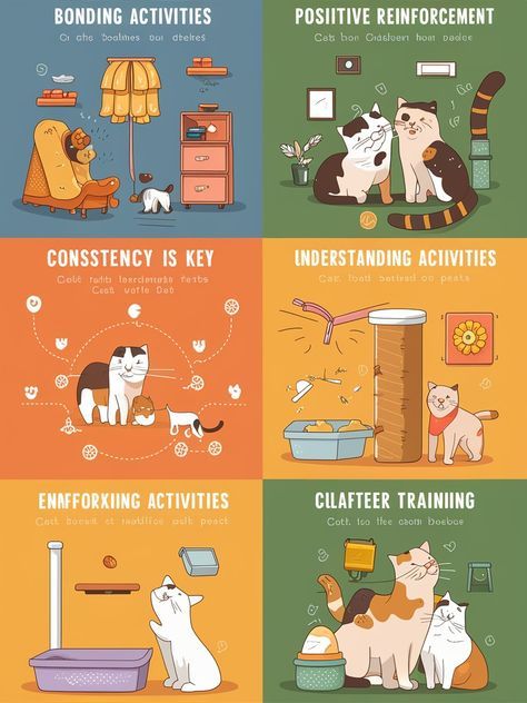 Cat Clicker Training, Cat Tips, Cat Hacks, Enrichment Activities, Bonding Activities, Leash Training, Consistency Is Key, Cat Training, Cat Owner