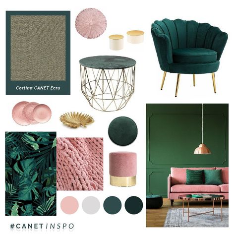 living room designs small spaces sofas Jade And Pink Bedroom, Pink Green And Gold Office, Pink And Gold Salon Ideas, Pink Green Gold Color Scheme, Emerald And Pink Bedroom, Emerald Green And Pink Bedroom, Couches Living Room Sofas, Pink Bedroom Accessories, Rustic Couch