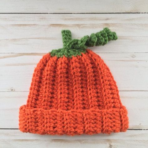 Crochet pumpkin hat