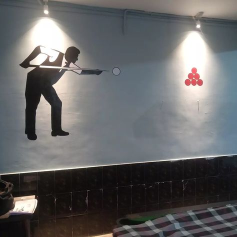 Site Location Hotel Kaakul Snooker pool Club Basement 🎨 created by Creation ARTS 🌍 # # # https://wa.me/+918962805781 Billiards Room Decor, Art Work Painting, Tom And Jerry Photos, Wall Art Work, Pool Club, Snooker Room, Billiards Room, Startup Ideas, Design Cafe