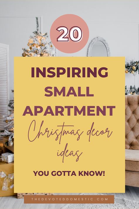 Can’t find the right inspiration for the perfect small apartment Christmas decor? This guide provides you with 20 valuable holiday decor ideas that are not only space-saving, but super cute as well! Christmas Ideas For Small Apartment, Christmas Decorations Ideas For Small Apartment, Christmas Decor For A Small Apartment, Small Home Holiday Decor, Space Saving Christmas Decor, Small Apartment Xmas Decor, Small Spaces Christmas Decor, Small Living Christmas Decor, Christmas Small Space