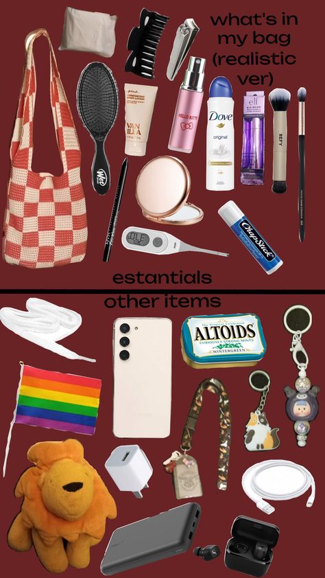 Whats in my bag #grunge #bag #fyp #preppy #lgbt What's In My Bag Aesthetic, In My Bag Aesthetic, Grunge Bag, What's In My Bag, In My Bag, Bag Aesthetic, What In My Bag, Bags Aesthetic, My Bag