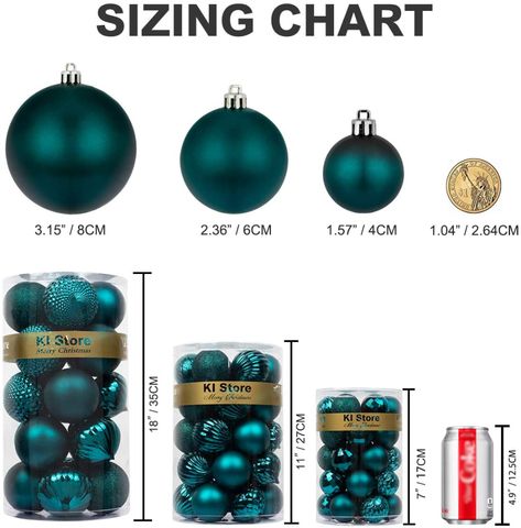 Large Christmas Tree Balls, Dark Teal Christmas Tree, Dark Teal Christmas Decor, Teal Christmas Tree Ideas, Teal And Gold Christmas Tree, Teal Decorations, Futuristic Christmas, Christmas Tree Ideas 2022, Teal Christmas Decorations