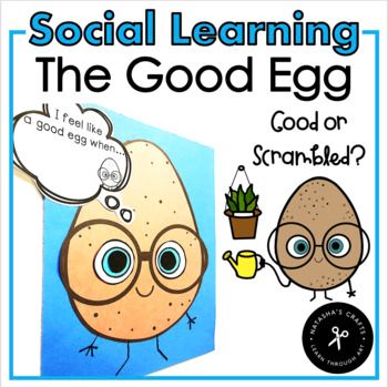 20 The Good Egg-Themed Activities  - Teaching Expertise The Good Egg Craft, Thinking Bubble, School Counseling Books, The Good Egg, Small Group Reading Activities, Bubble Crafts, Easter Kindergarten, Egg Craft, Story Props