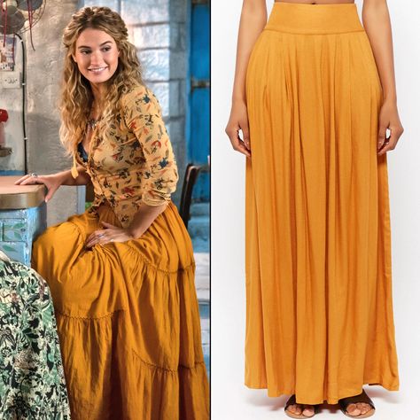 Yellow! So hot right now! With this voluminous maxi from Forever 21, you, too, can be as golden as the Greek sunrise. Mamma Mia 2, Donna Sheridan, 70s Mode, Look Boho Chic, 70s Inspired Fashion, 70s Outfits, Estilo Hippie, Lily James, Mama Mia