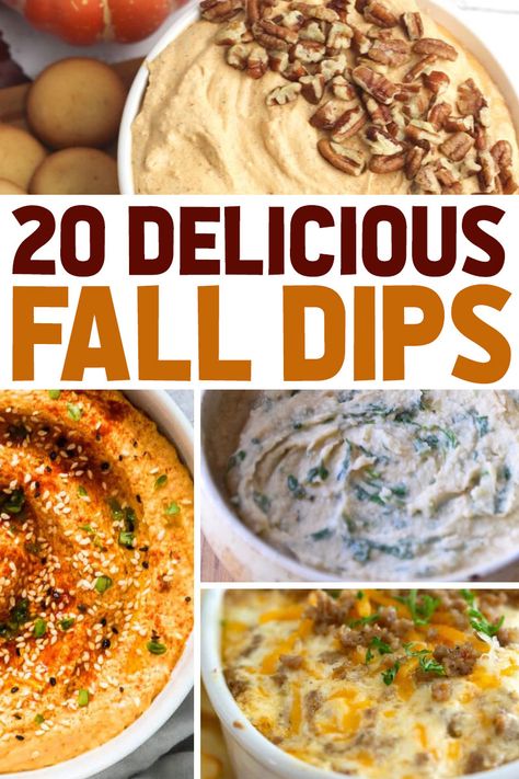 These Simple and Quick Fall Dip Recipes will have you eating good in no time at all. All you need is a few ingredients and an appetite to get started! #falldips #diprecipes #DIYdips #3boysandadog Good Fall Appetizers, Hot Dips For Fall, Fall Appetizers For Party Easy Cold, Thanksgiving Crockpot Dips, Favorite Dips Parties, Savory Fall Dips And Appetizers, Fall Appetizer Dips, Fall Cheese Dip, Dip Recipes Thanksgiving