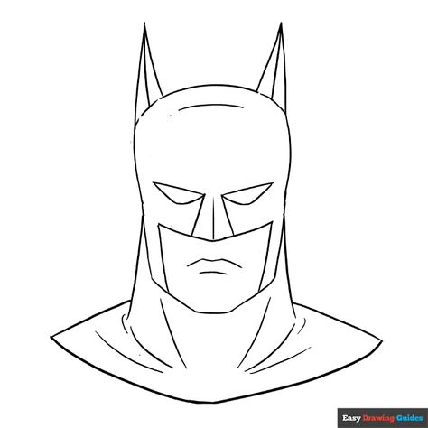 Free printable batman's face coloring page Batman Outline, How To Draw Batman, Drawing Batman, Batman Coloring, Easy Sketches For Beginners, Face Coloring, Batman Coloring Pages, Cartoon Drawings Sketches, Batman Drawing