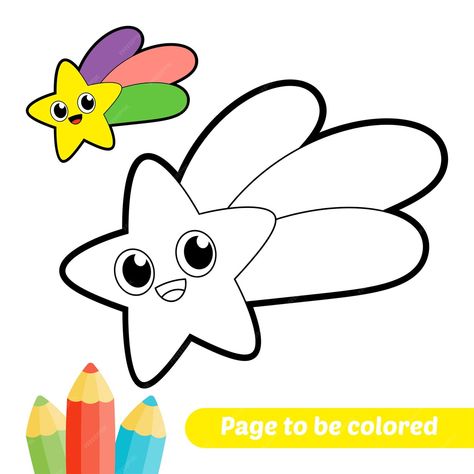 Premium Vector | Coloring book for kids star vector Toddler Coloring Page, Colouring Pages For Kids Easy, Drawing Worksheets For Kids, Vector Coloring Pages, Colouring Worksheets For Kids, Coloring Books Kids, Whale Vector, Coloring Worksheets For Kindergarten, Kindergarten Drawing