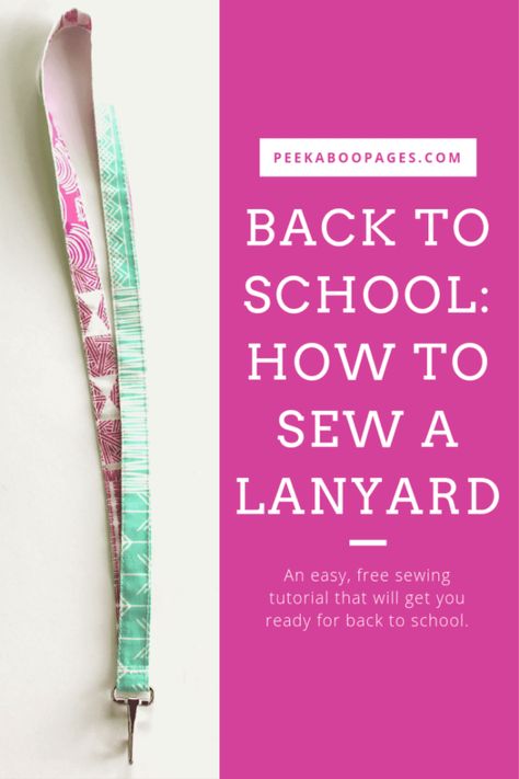 Lanyard Patterns, Diy Lanyards, Lanyard Tutorial, Fabric Tutorial, Simple Sewing Tutorial, Leadership Ideas, Diy Lanyard, Serger Sewing, Fabric Lanyard