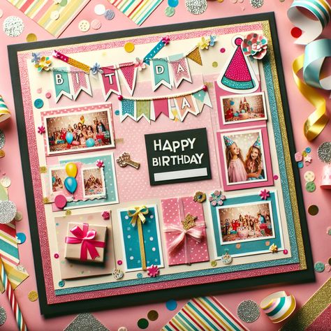 Running out of birthday scrapbook inspo? DIY Birthday Scrapbook Ideas will get your creativity flowing. Pin it and start crafting! Scrapbook Birthday Layouts, 18th Birthday Scrapbook Ideas, Birthday Journal Ideas Scrapbook, Birthday Book Ideas Scrapbook, Scrapbook 2024, Diy Birthday Scrapbook, Birthday Scrapbook Ideas, Birthday Scrapbook Layouts, Birthday Scrapbook Pages