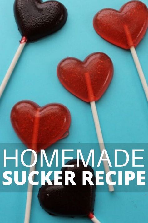 Homemade suckers, an easy DIY hard candy recipe that you can make at home yourself with just a few simple ingredients. Kool Aid Candy, Diy Suckers, Sucker Recipe, Homemade Suckers, Valentines Fundraiser, Simple Homemade Gifts, Hawaiian Dessert Recipes, Candy Suckers, Suckers Candy