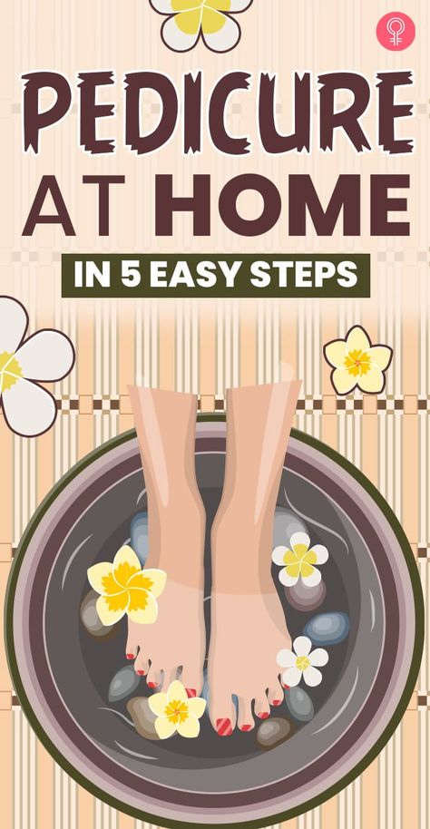 Pedicure At Home In 5 Easy Steps : It goes without saying that well-groomed feet are the mark of a proud and confident woman, and the opposite is not. But guess what? You don’t have to spend time and money to get beautiful feet; all you need to do is follow 5 easy steps for a DIY pedicure at home. #pedicure #beauty #tips #feet Diy Pedi, Manicure Pedicure At Home, How To Do Pedicure, Pedicure Tips, Diy Pedicure, Summer Pedicure, Foot Pedicure, Pedicure At Home, Pedicure Designs