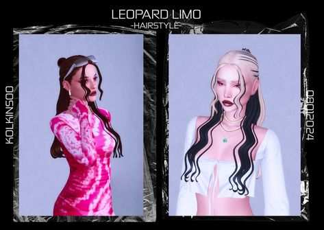 @simandy thank you for textures&hair colors action! long wawy hair with claw clip for you sim (alexa demie ispared) DOWNLOAD BOOSTY OR GD The Sims 4 Cc Hair Clips, Leah Lillith Sims 4 Hair, Sims 4 Aesthetic Hair, Sims 4 Claw Clip Hair, Hair With Claw Clip, Sims4 Aesthetic, Leopard Limo, Sims Presets, Ts4 Hair