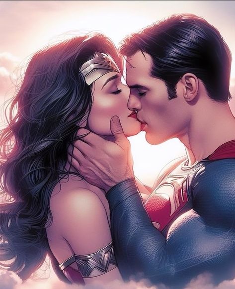 Batman X Superman Kiss, Kal El Superman, Batman The Long Halloween, Kal El, Superman Artwork, Super Couple, Superman X, Supergirl Superman, Wonder Woman Art