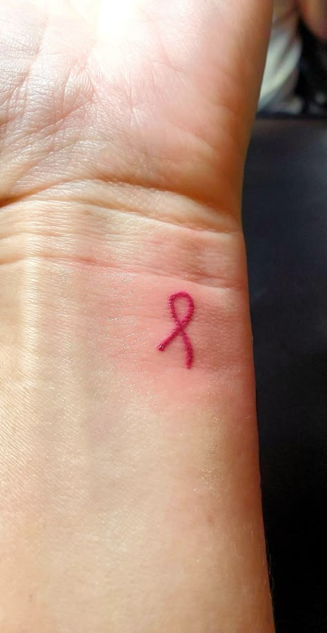 Small Pink Ribbon Tattoo, Small Breast Tattoo, Red Ribbon Tattoo, Awareness Ribbon Tattoo, Bc Tattoo, Pink Ribbon Tattoos, Survival Tattoo, Survivor Tattoo, Tiny Tattoos For Women