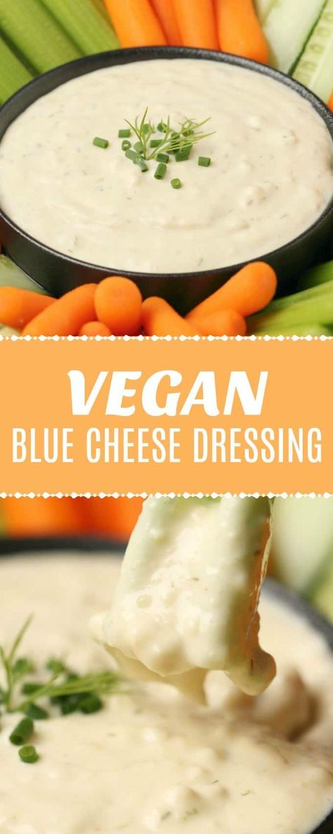 Vegan Blue Cheese Dip, Vegan Blue Cheese Recipe, Vegan Blue Cheese Dressing, Vegan Blue Cheese, Cambodia Food, Vegan Salad Dressing Recipes, Vegan Dressings, Staple Foods, Vegan Sauce