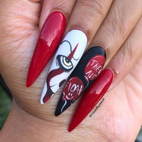 Spider Web Nails, Web Nails, Horror Nails, Nail Art Halloween, Holloween Nails, It Pennywise, Witchy Nails, Halloween Acrylic Nails, 2023 Halloween