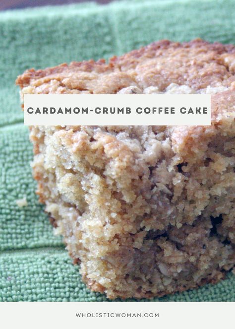 Cardamom-Crumb Coffee Cake for #SundaySupper http://wholisticwoman.com/cardamom-crumb-coffee-cake/ Cardamom Coffee Cake, Cardamom Coffee, Cardamom Recipe, Strive For Progress Not Perfection, Crumb Coffee Cakes, Mocha Frosting, Gluten Free Scones, Streusel Coffee Cake, Pumpkin Coffee Cakes