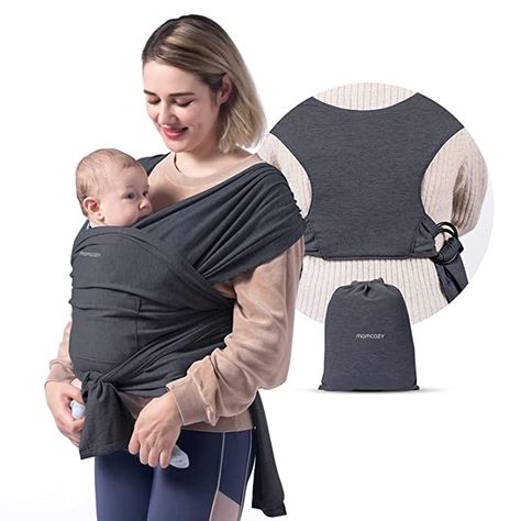 Amazon.com : Momcozy Baby Wrap Carrier Slings, Easy to Wear Infant Carrier Slings for Babies Girl and Boy, Adjustable Baby Carriers for Newborn up to 50 lbs, Deep Grey : Baby Best Baby Wrap Carrier, Baby Sling Wrap, Infant Carrier, Baby Carrier Accessories, Baby Carrier Newborn, Best Baby Carrier, Sling Carrier, Wrap Carrier, Baby Sling