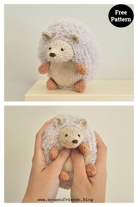 Hedgehog Toy Free Knitting Pattern Hedgehog Knitting Pattern, Teddy Knitting Pattern Free, Disney Knitting Patterns Free, Hedgehog Knitting Pattern Free, Knitted Animals Free Patterns Easy, Knit Toys Free Pattern Stuffed Animals, Knit Hedgehog, Hedge Hogs, Hand Knit Toys