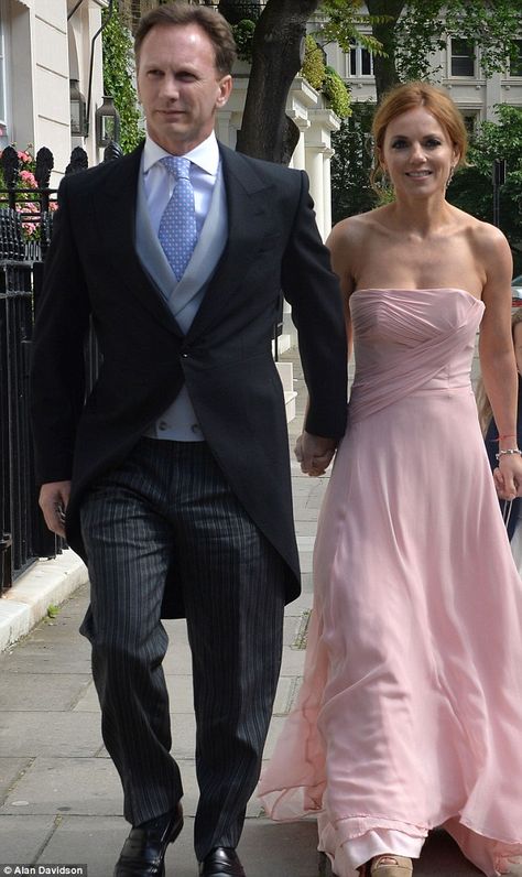 Poppy Delevingne's wedding. Geri was accompanied by her daughter and partner, Red Bull boss Christian Horner Poppy Delevingne Wedding, Union Jack Dress, Geri Horner, Trinny Woodall, Christian Horner, Emma Bunton, James Cook, Geri Halliwell, Fab Dress