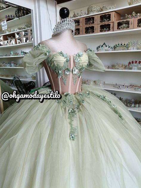 Quinceanera Dress, Sweet 15, Planning Ahead, Quinceanera Dresses, Quince, Quinceanera, Sweet 16, Sage Green, Green